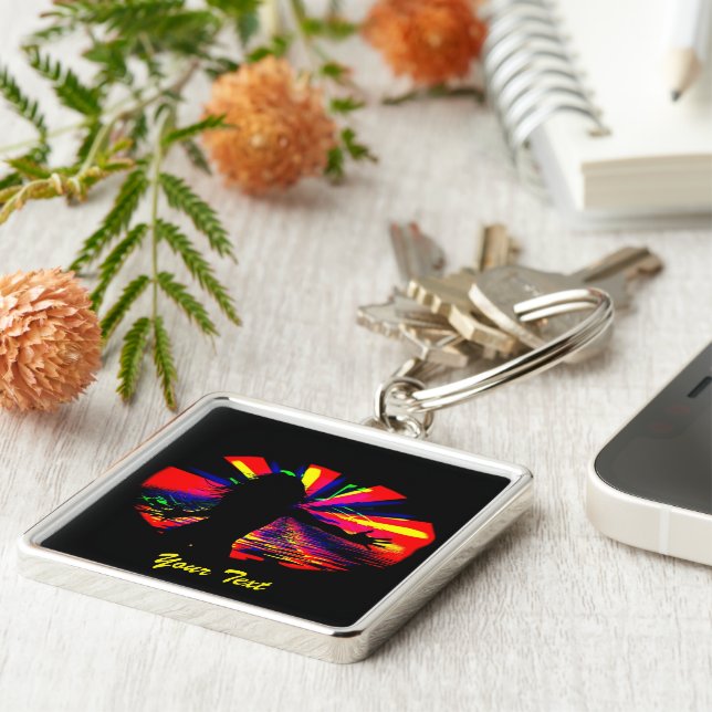 Llavero Wild Times #-Premium Square Keychain (Lado)