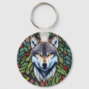 Llavero Wilderness Woodland Predator Wolf