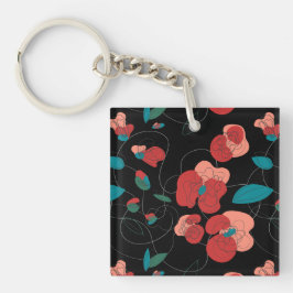 Llavero Wildflower Wonderland | Patrón de flores estilizad