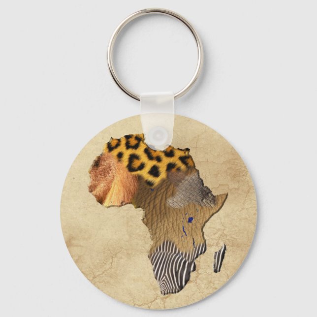 Llavero Wildlife Map of AFRICA Keychain (Anverso)