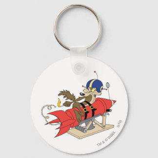 Llavero Wile E. Coyote Lanzando Cohete Rojo