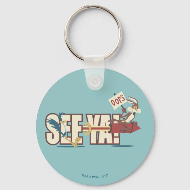 Llavero Wile E. Coyote Rocketing Past ROAD RUNNER™ (Anverso)