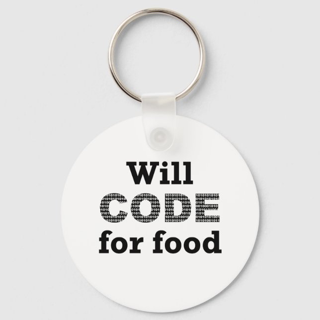 Llavero Will Code For Food Keychain (Anverso)