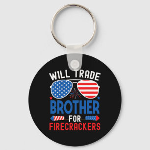 Llavero Will Trade Brother For Firecrackers Funny 4Of J