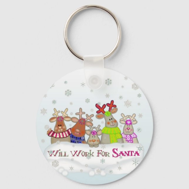 Llavero Will Work For Santa Key Chain (Anverso)