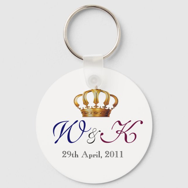 Llavero Will y Kate Monogram Keepsake Keychain (Anverso)