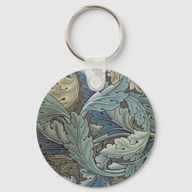 Llavero William Morris Acanthus Sage Flor Floral Botánica (Anverso)