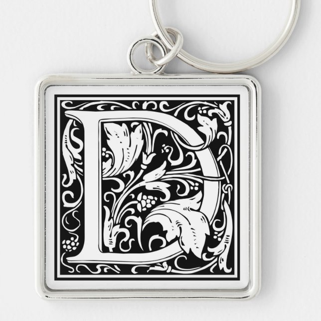 Llavero William Morris Alphabet "D" (Frente)