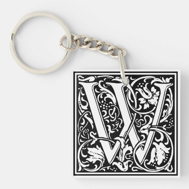Llavero William Morris Alphabet "W" (Frente)