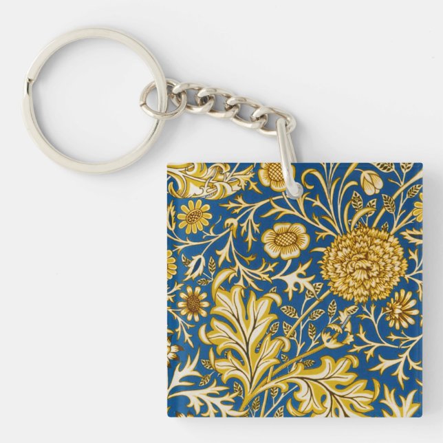 Llavero William Morris Cherwell Floral Pattern Blue (Frente)