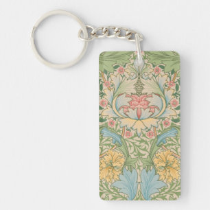 Llavero William Morris Flor Floral Botánica Myrtle
