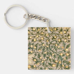 Llavero William Morris Floral Fruta Jardín Flor Clásico