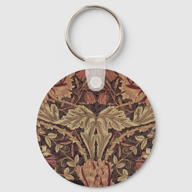Llavero William Morris Honeysuckle Arte Inglés Clásico (Anverso)