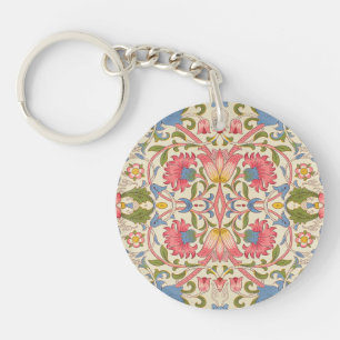 Llavero William Morris Lodden Patrón Floral Pastel 