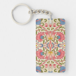 Llavero William Morris Lodden Patrón Floral Pastel