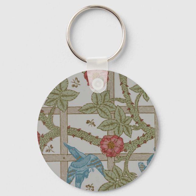 Llavero William Morris Trellis Wallpaper Art (Anverso)