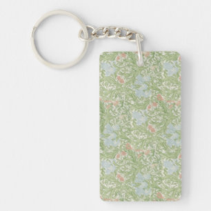 Llavero William Morris Vintage Floral Pink Iris