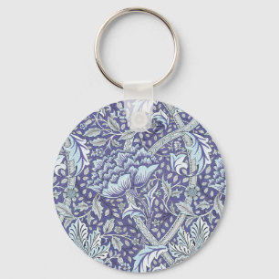 Llavero William Morris Windrush patrón floral azul