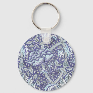 Llavero William Morris Windrush patrón floral azul