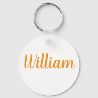 Llavero William name Metal ring keychain