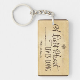 Llavero William Shakespeare cita Inspiradora larga en vivo