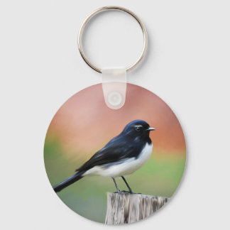 Llavero Willy Wagtail - Australian Bird Art