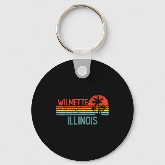 Llavero Wilmette Illinois Funny Usa City Trip Home Roots  (Anverso)