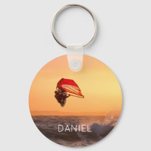 Llavero Windsurf En El Sunset Surfer Sailboarding