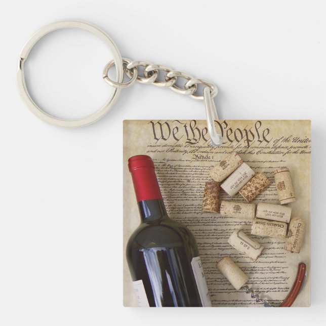 Llavero Wine & Constitution Keychain de doble cara! (Frente)