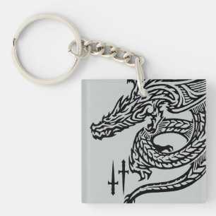 Llavero Wing Dragon Square (doble cara) Keychain