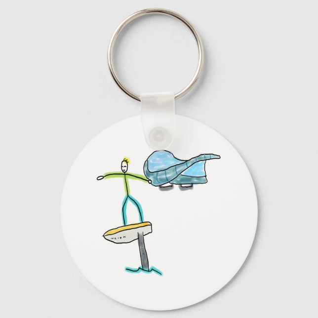 Llavero Wing Foiling Stickman (Anverso)