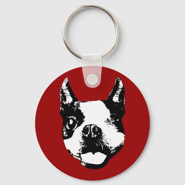 Llavero Winking Boston Terrier (Anverso)