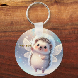 Llavero Winter Fairy Hedgehogs  – Cute Snowflake 