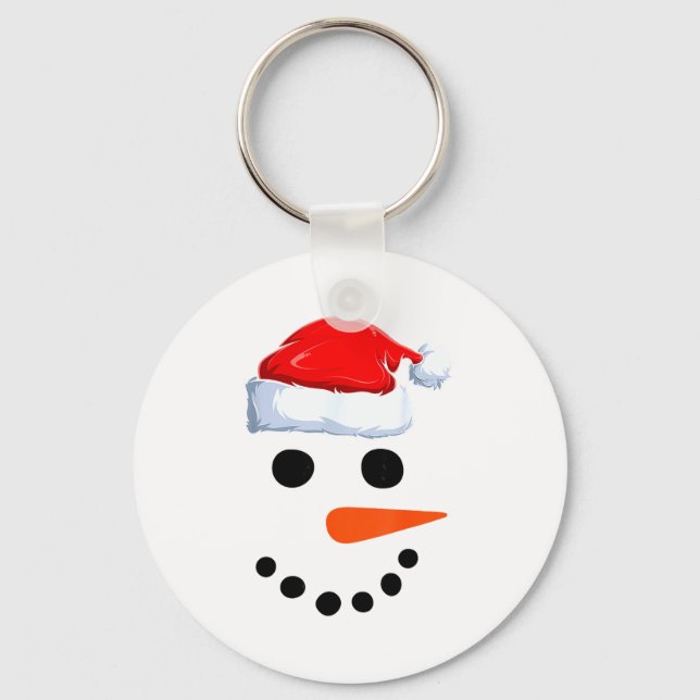 Llavero Winter Snowman Face Costume Christmas Snowman  (Anverso)