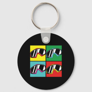 Llavero Winter Sport Snowboarding Goggles Pop Art Snowboar