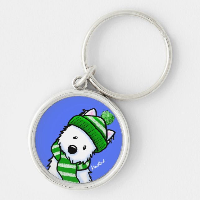 Llavero Winter Westie Keychain (Frente)