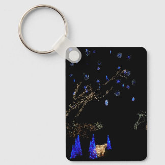 Llavero Winter Wonderland ilumina vacaciones azules y blan