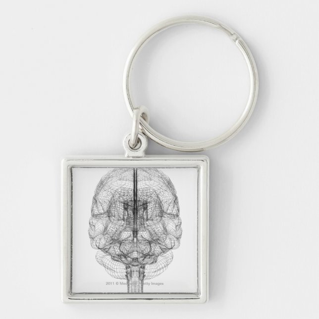 Llavero Wireframe del cerebro (Frente)