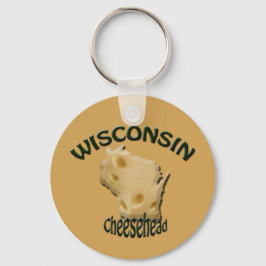 Llavero Wisconsin Cheesehead Chese Keychain
