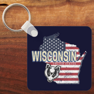 Llavero Wisconsin Estados Unidos Mapa de Estados Unidos Vi