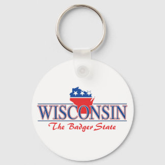 Llavero Wisconsin Patriotic Keychain