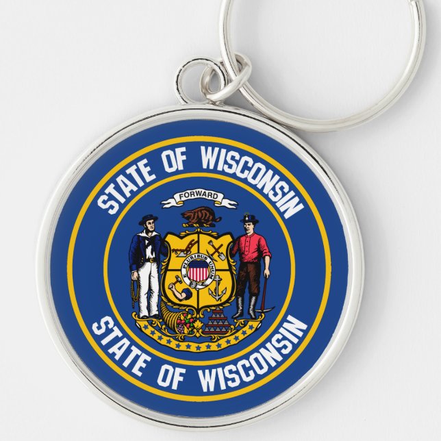 Llavero Wisconsin Round Emblem (Frente)