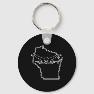 Llavero Wisconsin State Pride Tee Swim T Shirt Funny Swim
