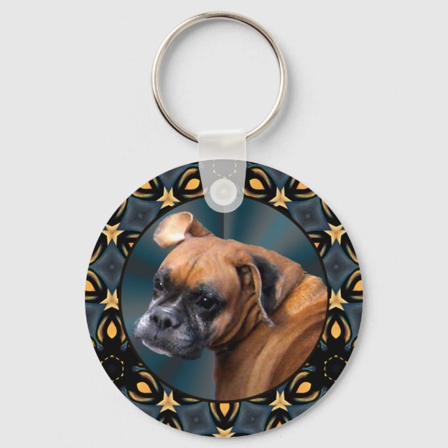 Llavero Wise Old Boxer Dog Keychain (Anverso)