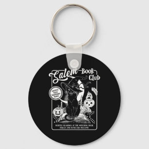 Llavero Witch Book Club Bookish Retro Halloween Black Cat