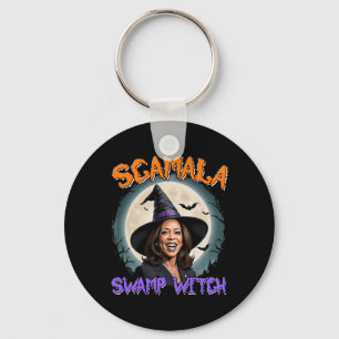 Llavero Witch Scamala Harris Anti Kamala Halloween Black P