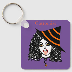 Llavero Witch Thunder_Cove con cabello rizado