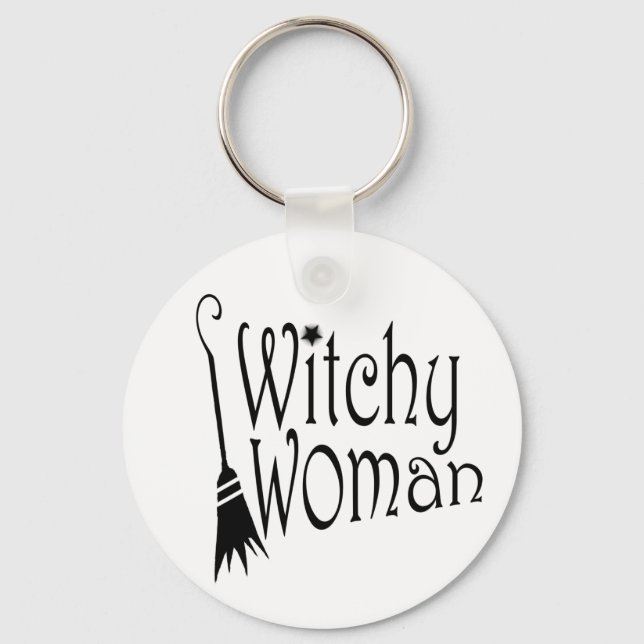 Llavero Witchy Woman Halloween Broom (Anverso)