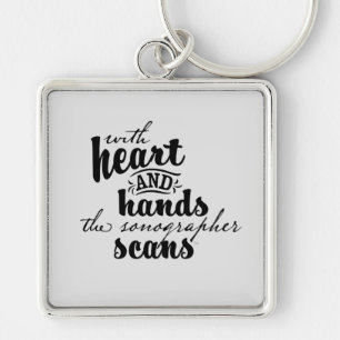 Llavero With Heart and Hands the Sonographer Scans