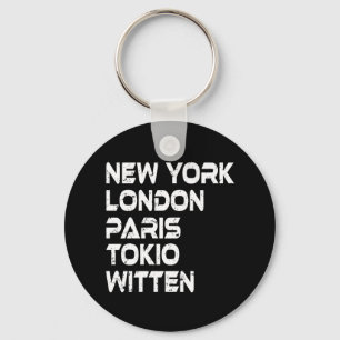 Llavero Witten New York London Tokio Paris Anhänger